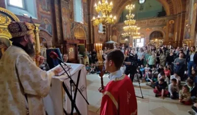 Sa liturgije u Vaznesenskoj crkvi 