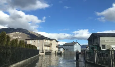 Детаљ из Гусиња током јануарских поплава