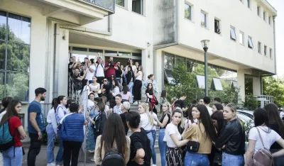 protest ispred ministarstva prosvjete