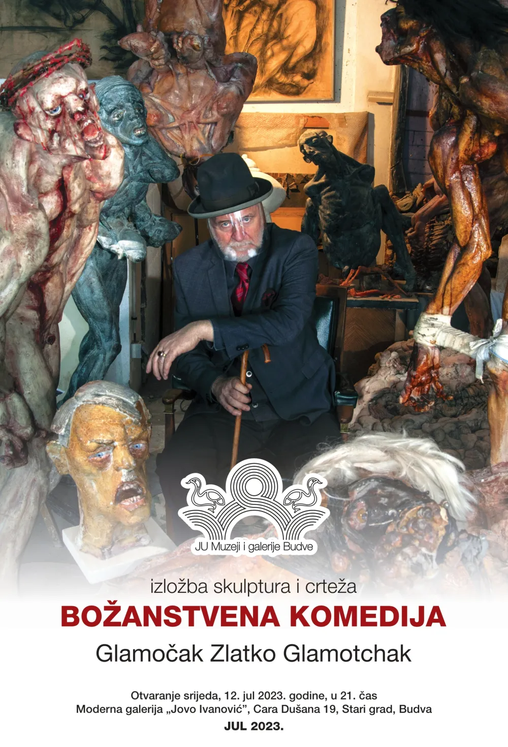 Plakat za Glamočakovu izložbu