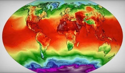 Ilustracija<br>globalno zagrijavanje, vremenska prognoza, otopljavanje