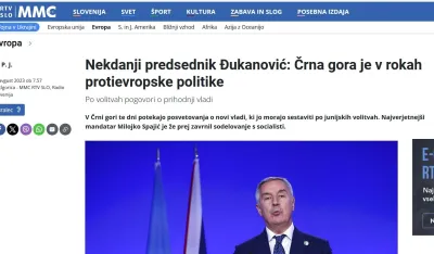 Intervju Đukanovića na posrtalu RTV SLO