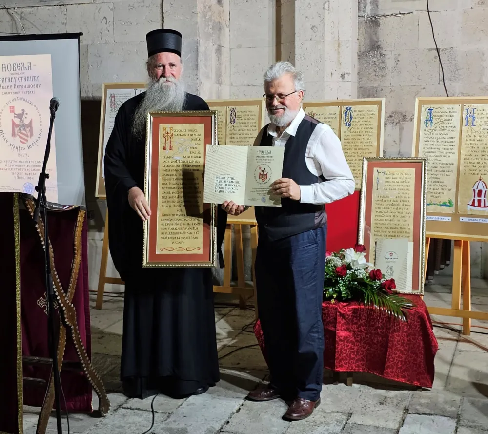 Nagrada "Pečat hercega &Scaron;ćepana" Ivanu Negri&scaron;orcu, "Ćiriličnik" cetinjskoj Bogosloviјi