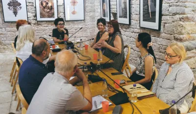 Детаљ са радионица на којима је присуствовала пољска нобеловка