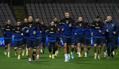 Fudbaleri Crne Gore na treningu