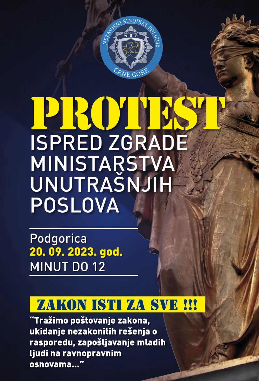 FOTO: Najava protesta