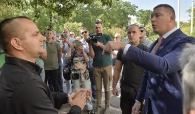 Protest nezavisnog sindikata policije, protest nezavisnog sindikata policije ispred ministarstva policije, nezavisni sindikat policije