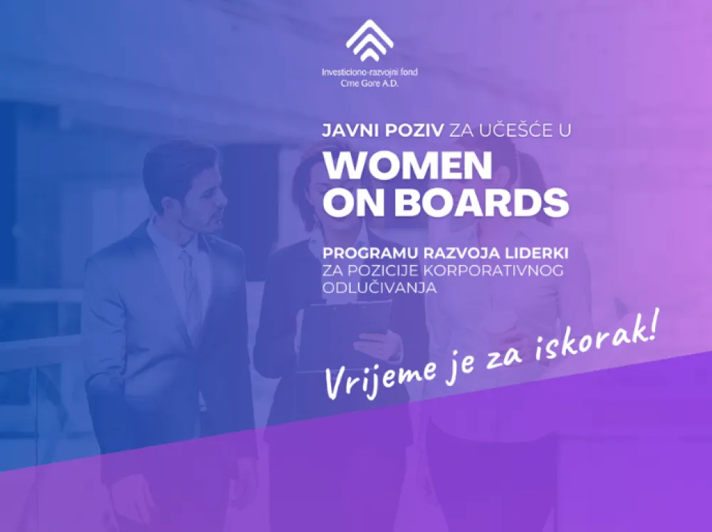 Investiciono-razvojni fond predstavlja program "Women on Boards"
