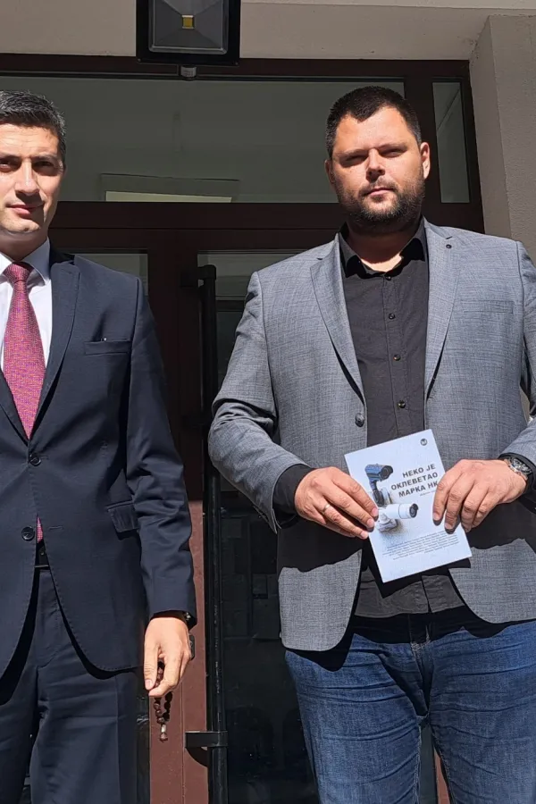 Marko Kovačević i advokat Sava Kostić