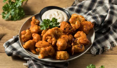 Homemade Spicy Buffalo Cauliflower Wings with Ranch