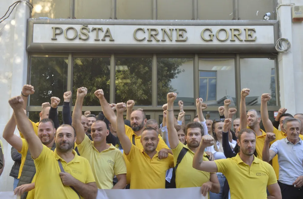 Generalni strajk postara, generalni strajk poste, posta crne gore, jedinstveni sindikat poste