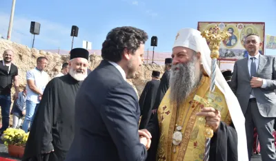 Dritan Abazović i patrijarh Porfirije 