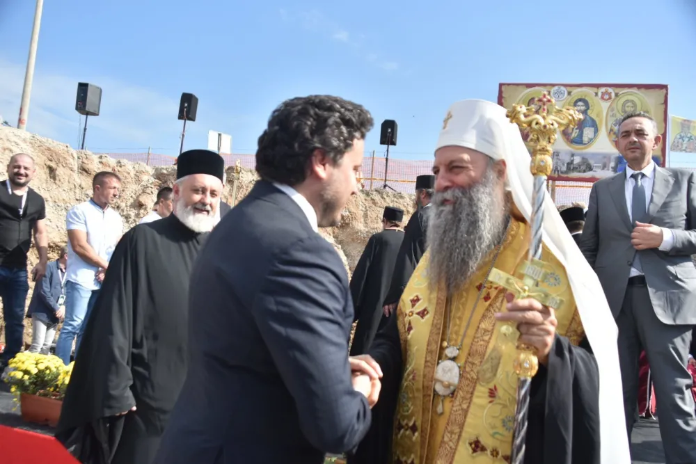 Dritan Abazović i patrijarh Porfirije 