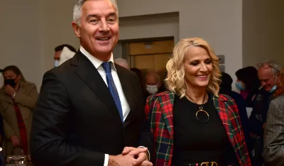 Milo Djukanovic i Lidija Djukanovic