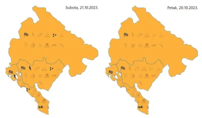 Za danas i sjutra na snazi narandžasti meteoalarm