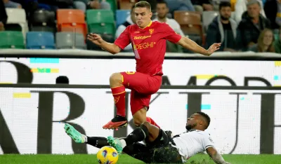 Krstović na meču u Udinama