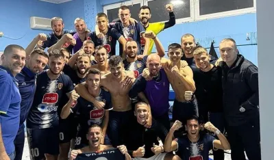 Igrači Zete proslavili pobjedu nad Čelikom
