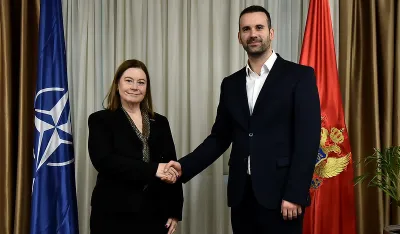 Milojko Spajić i Džudi Rajzing Rajnke
