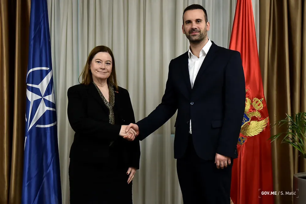 Milojko Spajić i Džudi Rajzing Rajnke