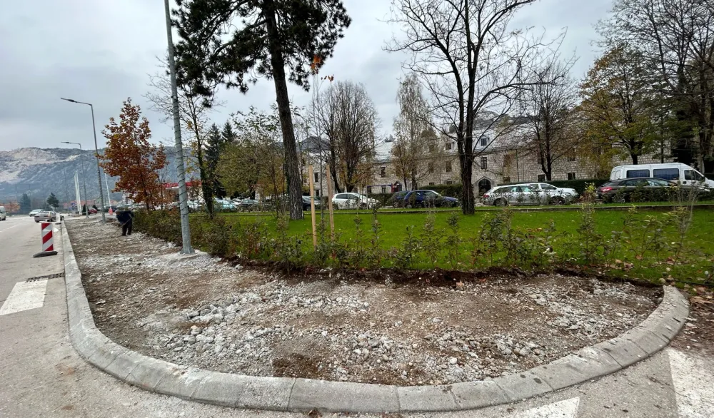 Radovi na cetinjskim trotoarima
