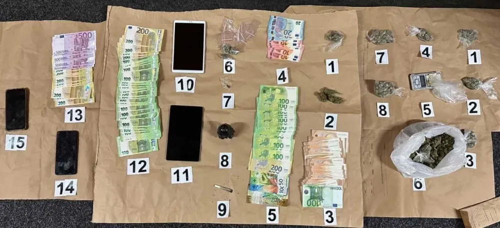 Budva: Uhap&scaron;en državljanin Srbije, policija prona&scaron;la drogu i novac