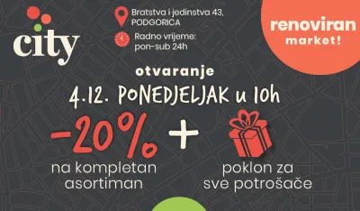 Renoviran City market u srcu Podgorice
