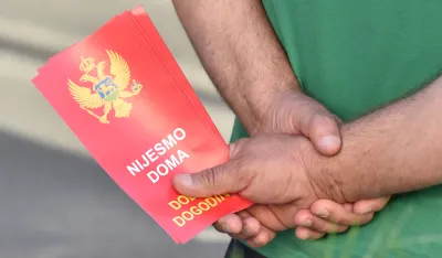 Bojkot popisa protest, bojkot popisa, nijesmo doma, popis, bojkot