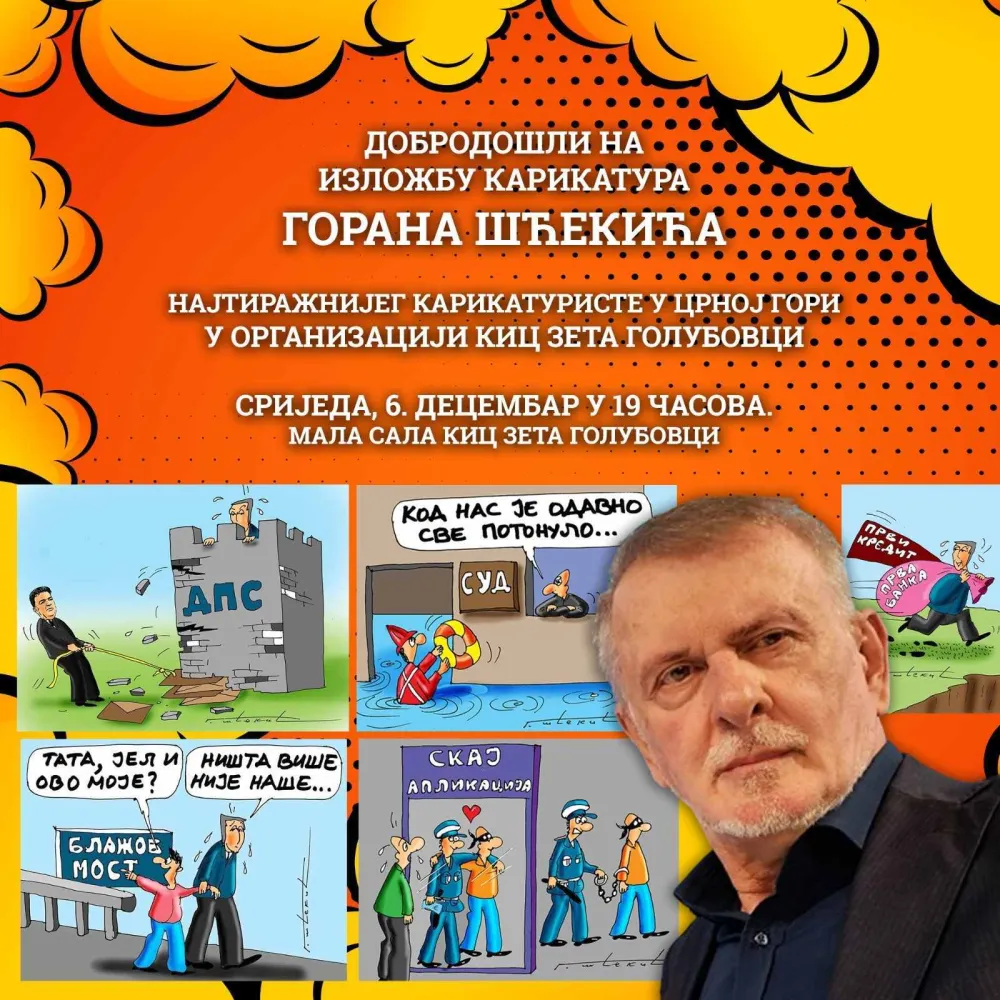 Plakat za večera&scaron;nju izložbu u KIC "Zeta"