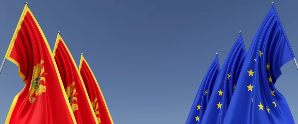 Zastave Crne Gore i Evropske unije, Crnogorska i zastava Evropske unije