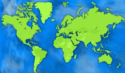 Ilustracija<br>Mapa najopasnijih zemalja, mapa svijeta