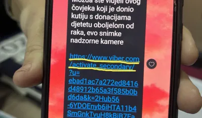 Primjer zlonamjerne Viber poruke