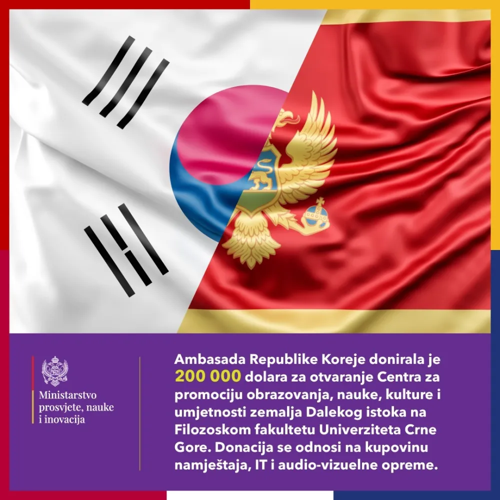 Ambasada Republike Koreje&nbsp;obezbijedila donaciju