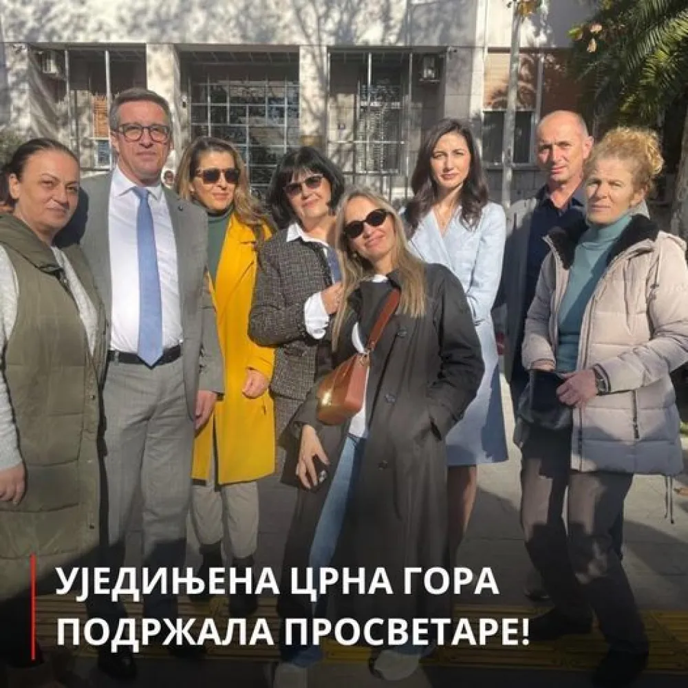 Ujedinjena Crna Gora podržala prosvjete
