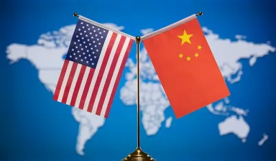 Ilustracija<br>američka i kineska zastava