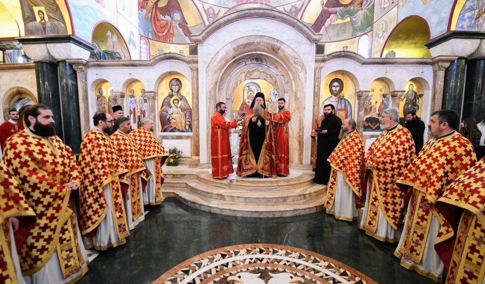 Služena liturgija u podgoričkom Sabornom hramu