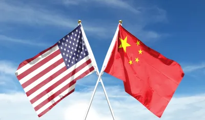Ilustracija<br>Američka i kineska zastava