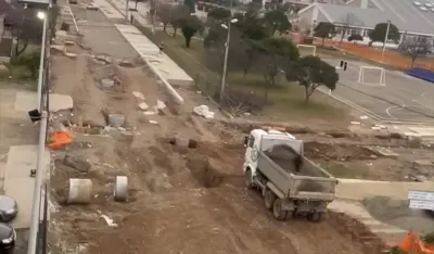 Na dijelu puta Tuzi - Bo&scaron;aj rade trotoare