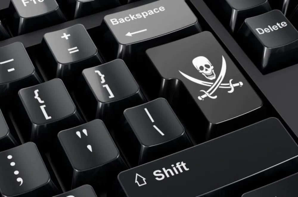 Ilustracija<br>onlajn piraterija