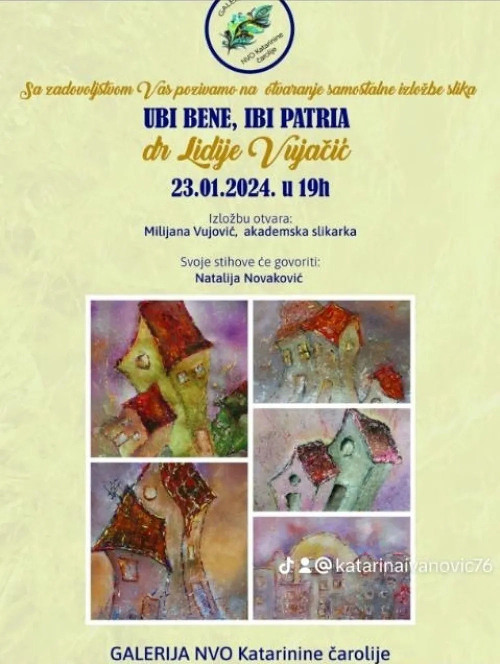 Katalog za Izložbu slika Lidije Vujačić