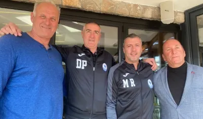 Radović i Poleksić sa svojim domaćinima u Ulcinju