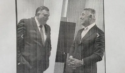 Milo Đukanović i Milorad Dodik -fotografija koju je Čarapić poslao DPS-u