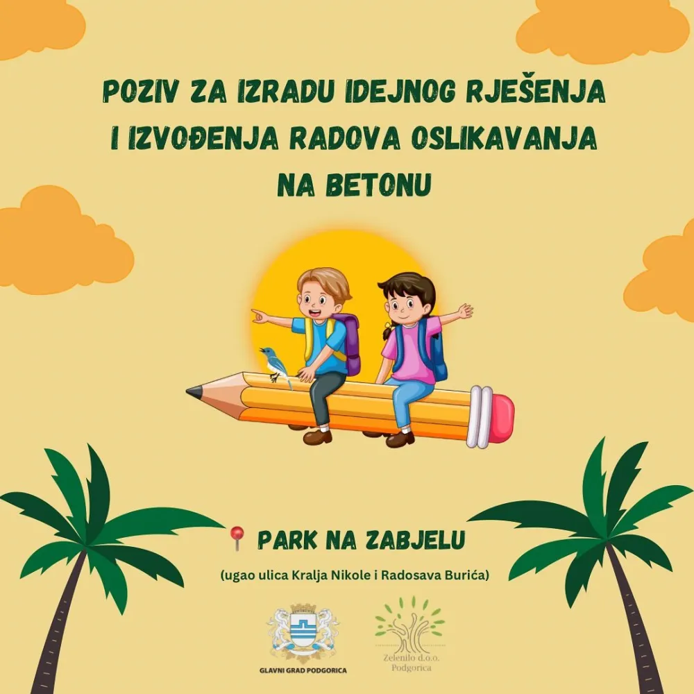  Zelenilo poziva umјetnike da se priјave: Oslikaće park na Zabјelu