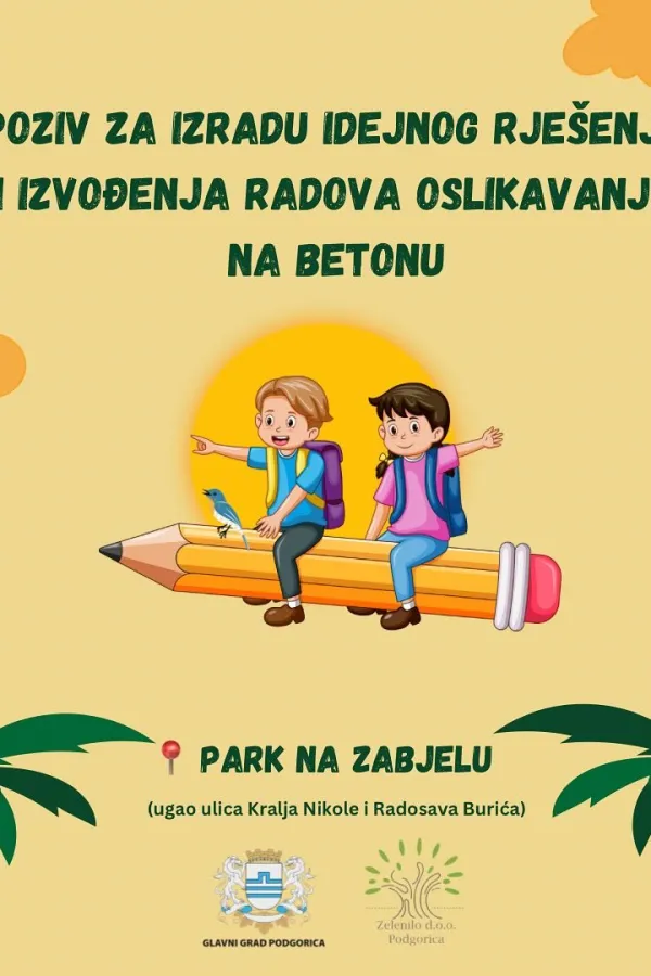  Zelenilo poziva umјetnike da se priјave: Oslikaće park na Zabјelu