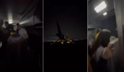 (VIDEO) Snimak sa beogradskog aerodroma nakon dojave o bombi: Putnici se iz aviona spu&scaron;taju toboganom