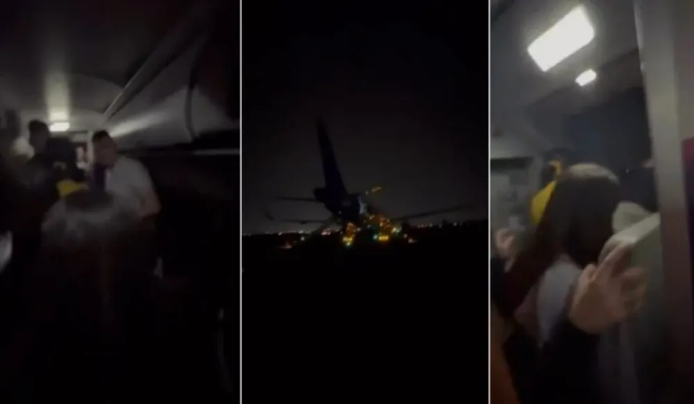 (VIDEO) Snimak sa beogradskog aerodroma nakon dojave o bombi: Putnici se iz aviona spu&scaron;taju toboganom
