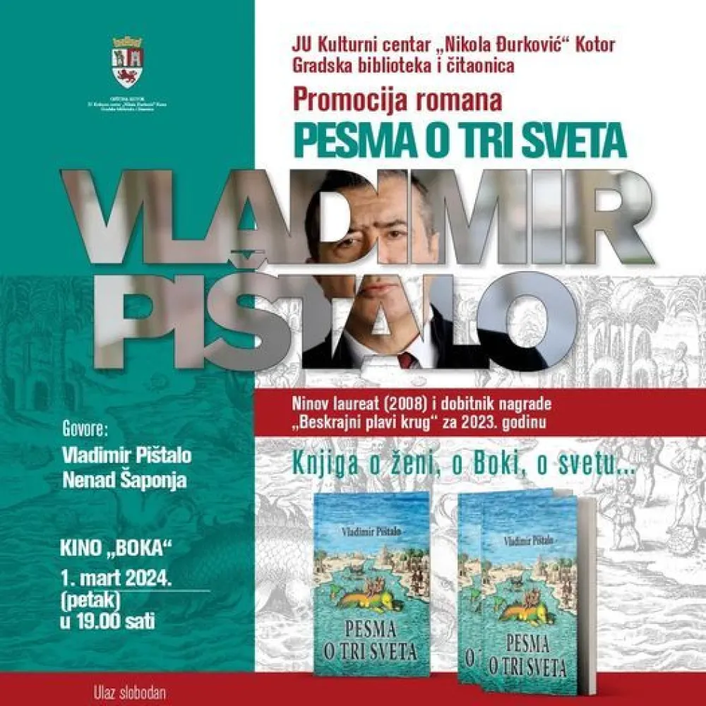 Vladimir Pi&scaron;talo večeras u Kotoru