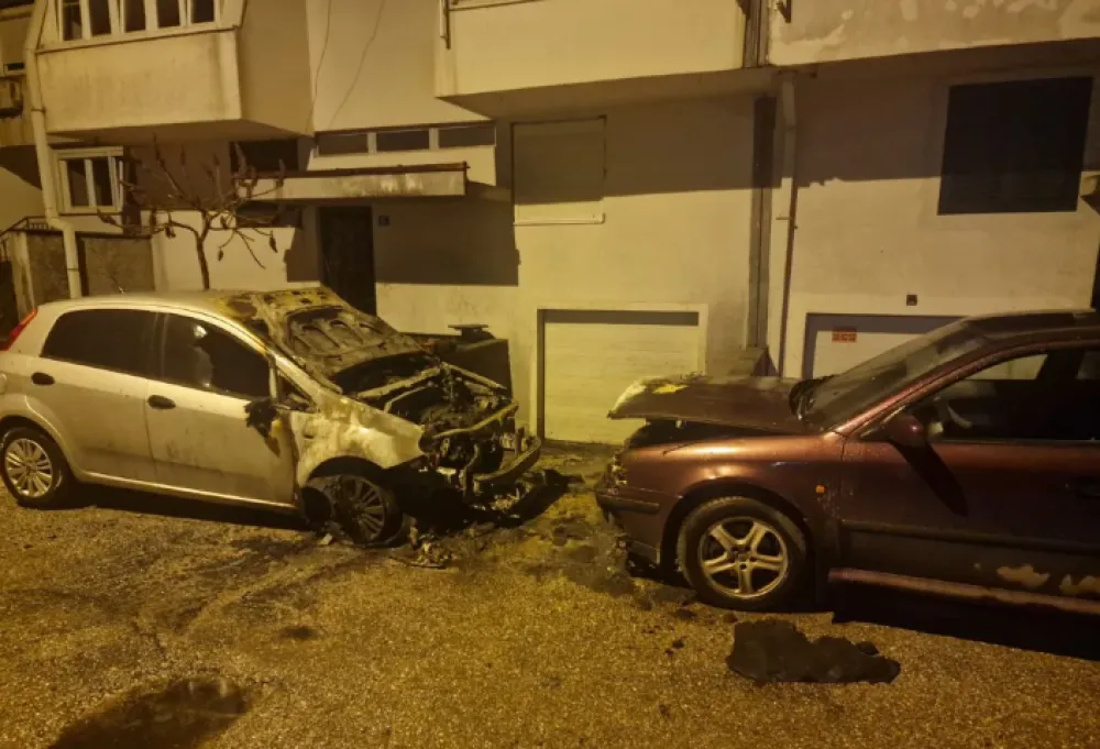 Cetinje: U požaru izgorjela dva vozila