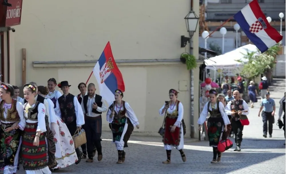 Učesnici Međunarodnog festivala folklora na zagrebačkim ulicama
