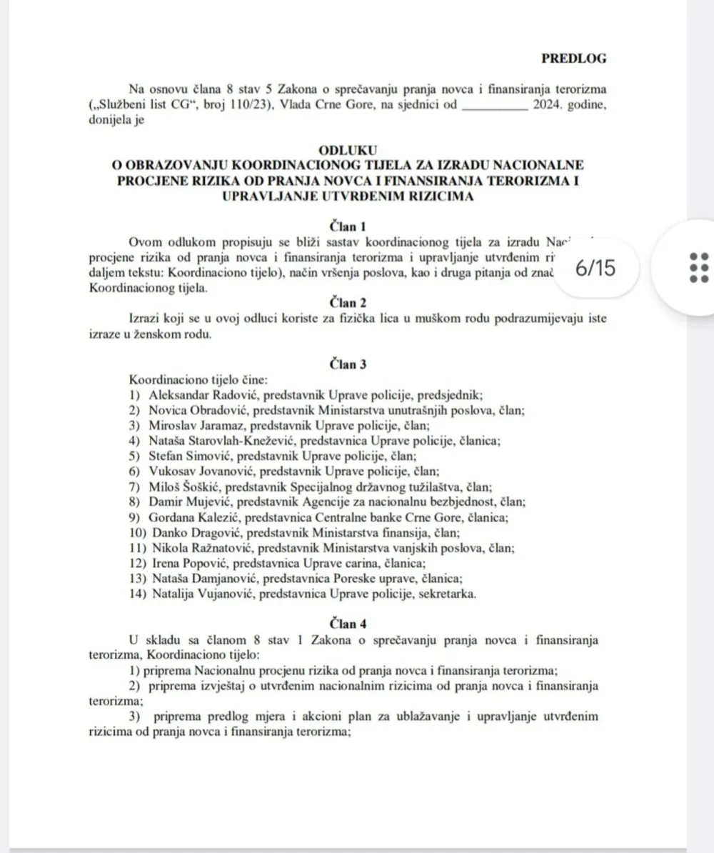 Predlog ministra &Scaron;aranovića
