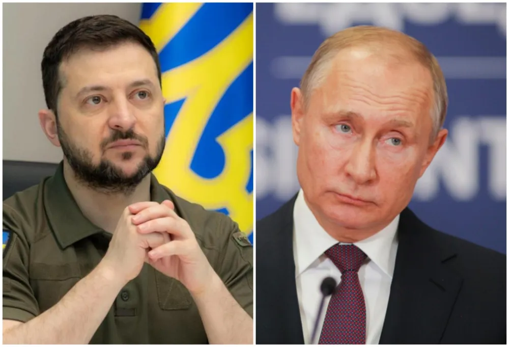 Volodimir Zelenski i Vladimir Putin